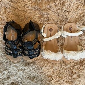 Black and White Toddler Sandals